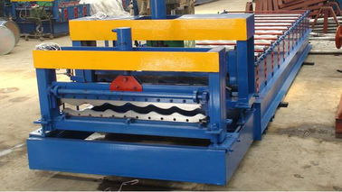 China Glazed Steel Plate Rolling Machine , Metal Step Tile Roll Making Machine supplier