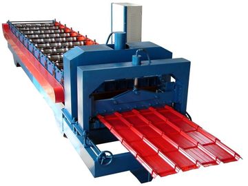 China Professional Corrugated Sheet Roll Forming Machine Blue Color 0.3-0.8mm Thickness supplier